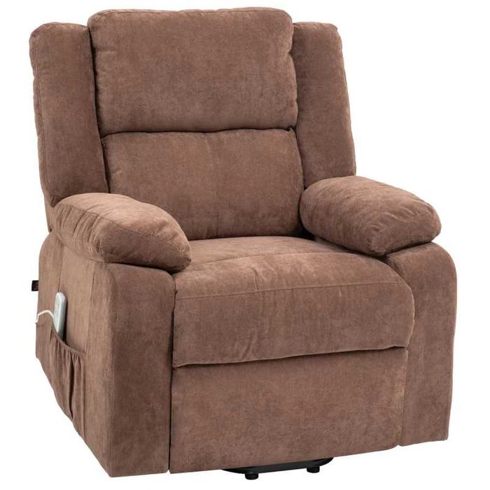 HOMCOM Фотьойл с асистент за повдигане, регулируема облегалка за глава