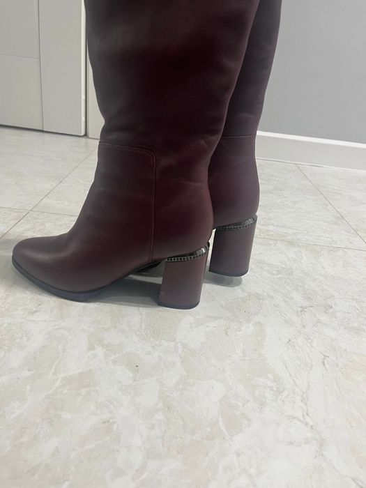 Зимние сапоги, кожаные 37-38