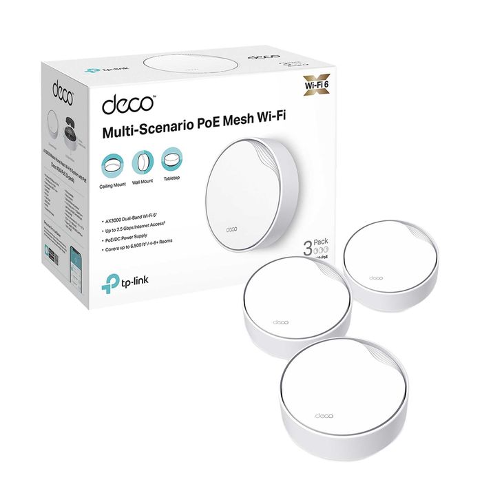 MESH система - TP-LINK Deco X50 POE (3 pack)