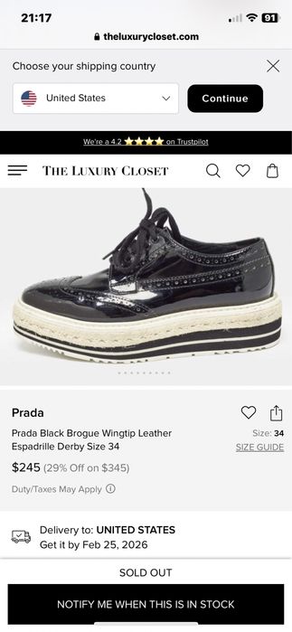 Обувки  Prada -оригинални