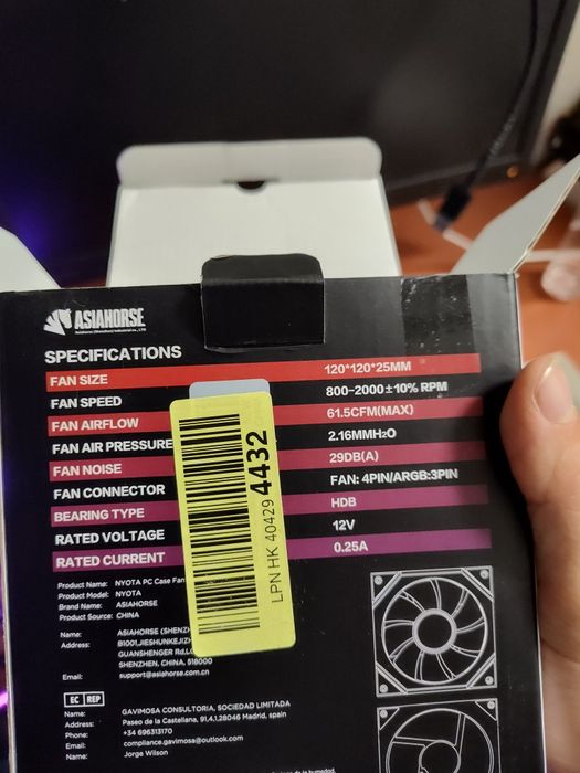 Set ventilatoare Asiahorse Nyota 3 pack 120mm argb non rev,noi .