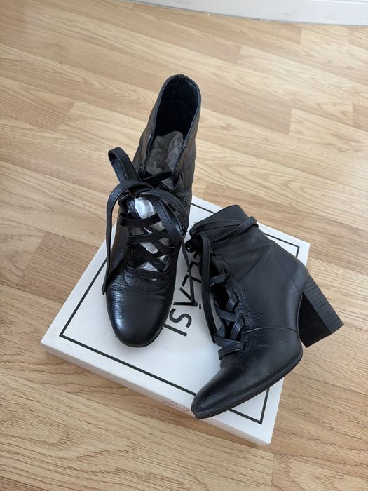 Ботинки демисезонные денские, 37 размер, натуральная кода, б/у