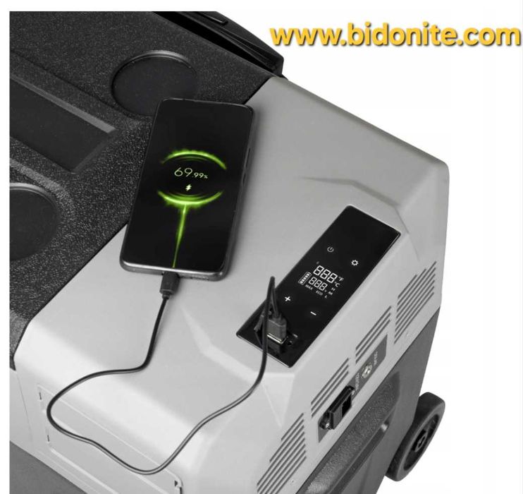 Хладилник с компресор батерия 12v/24v/220v до -20 градуса блутут контр