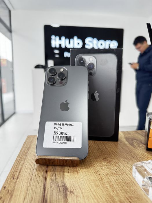 iPhone 13 Pro Max•256GB/79% Graphite iPhone 13 Pro Max•256GB/79%•Сұр