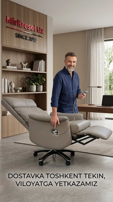 Кресло Офисное MK-2251 Grey Кресло Нархлари Qashqadaryo Kreslo Narxi