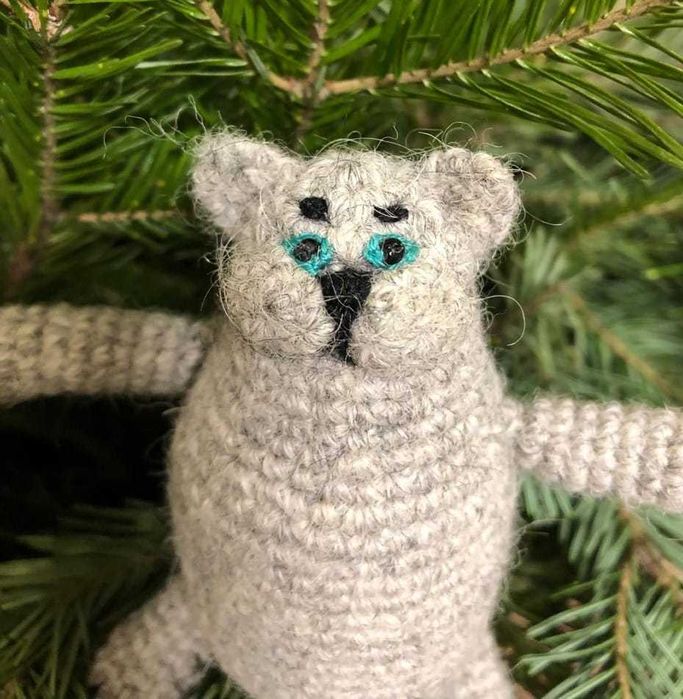 Вязаная игрушка, Кот