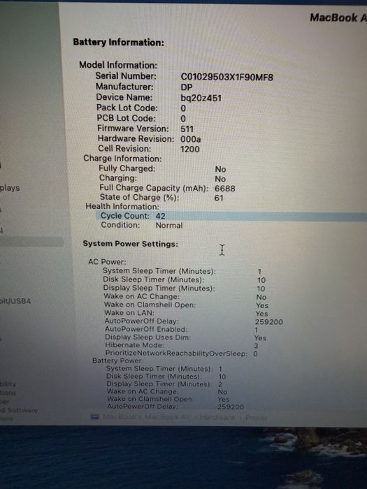 Apple MacBook Air 13 2017 42 cicluri CA NOU