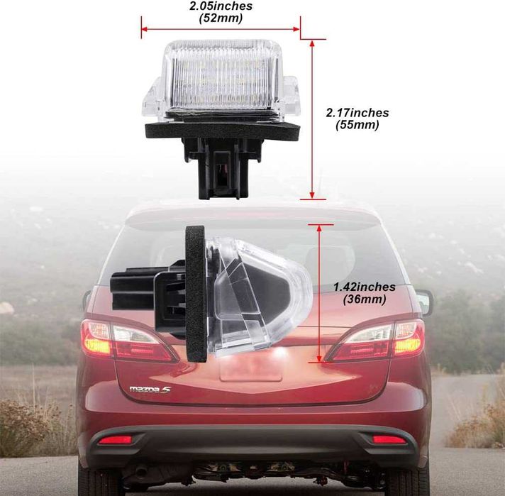 LED плафони регистрационен номер за Mazda 5 CX-9