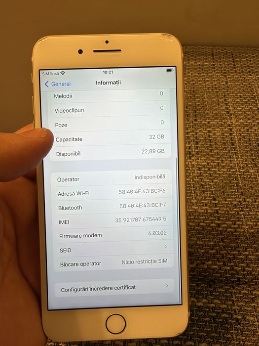 iPhone 7 Plus 32GB Gold – Baterie 85% – Grad B