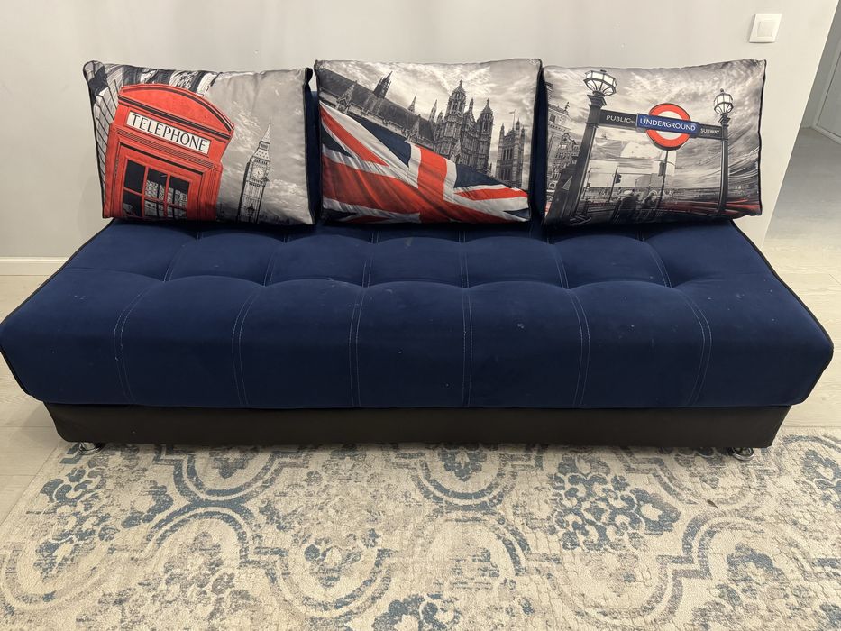 Диван темно-синий