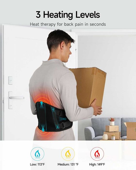 ALLJOY Безжичен нагревателен колан  за болки в гърба