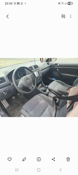 Golf 6 1.6 tdi 110cp 211.000 km originali an 2012 stare f.bună