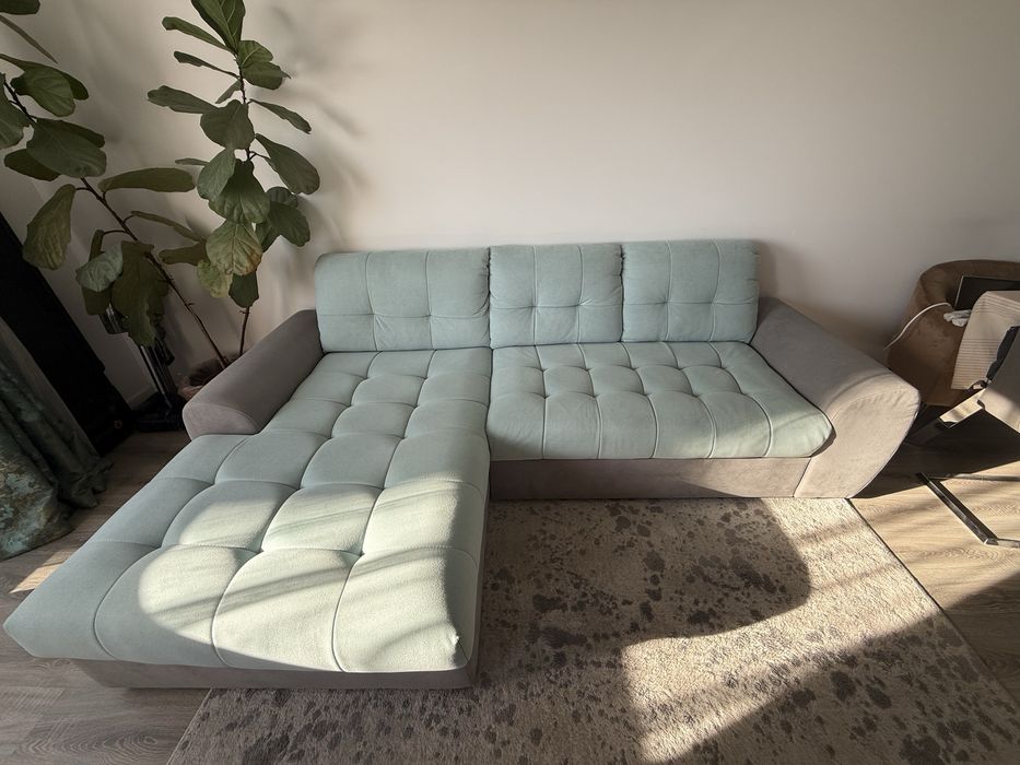 Coltar extensibil – gri & turcoaz – stare foarte buna