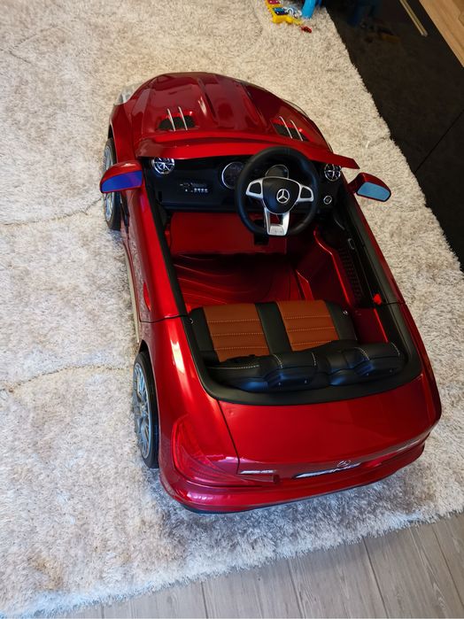Masina electrica copii MERCEDES SL65 ROSU 12V cu telecomanda, scaune din piele