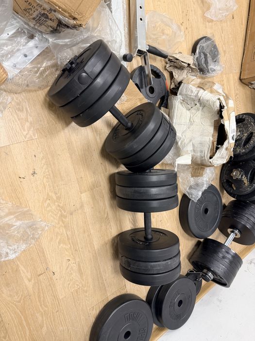 Gantere reglabile set 60 kg, 30 kg+30 kg=70 kg, Noi,Pret promo 450 lei