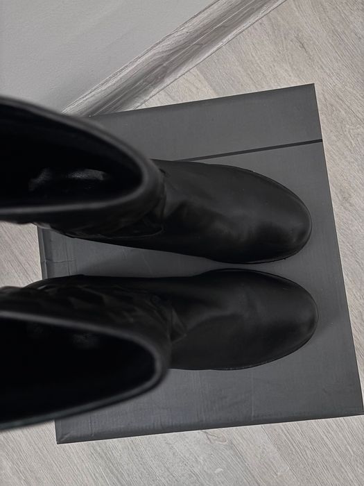 Ganni Естествена Кожа Ботуши Ватирани Размер 39