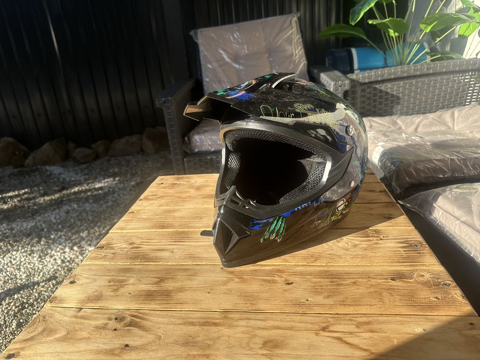Set Cască Cross Blaze FX cu Mănuși, Ochelari, Cagulă și Suport de Perete pentru Motociclete, Dirt Bike, Enduro, Atv, Mărime L - Flytec™
