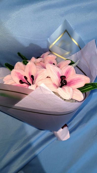 Buchet handmade sârmă plușată