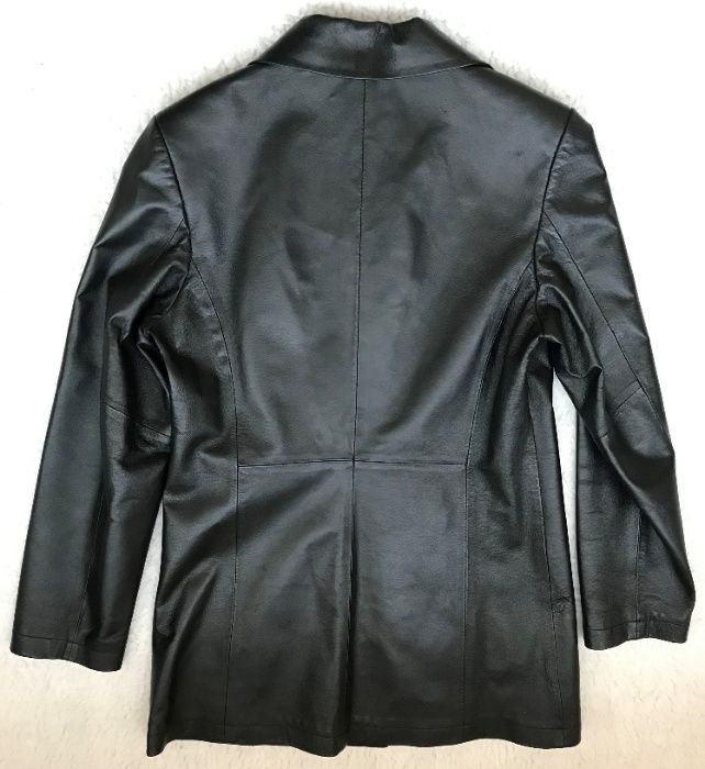 Pardesiu negru dama piele PRIVATE Made in Italy sacou haina