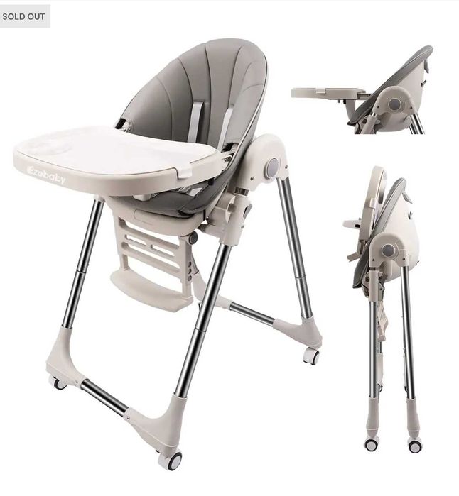 Сгъваем столче за хранене с предпазен колан OUNUO Baby