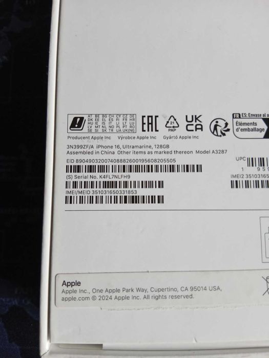 Apple Iphone 16 128Gb Ultramarine син
