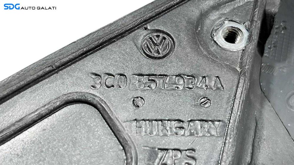 Oglinda Electrica Dreapta Volkswagen Passat B7 Break 2010 - 2015 ( Semnalizare Spartă ) Culoare Gri Inchis Cod 3C085793 A [L5740]