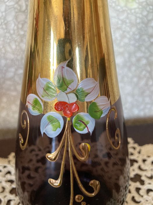 Ваза BOHEMIA -24 к позлатено фолио