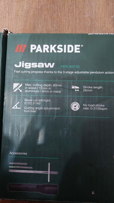 Ferăstrău pendular Parkside PSTK 800 W, 3100 rpm, Nou!