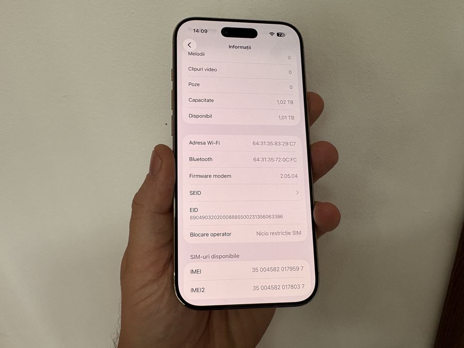 Iphone 17 Air, 1TB, Light Gold