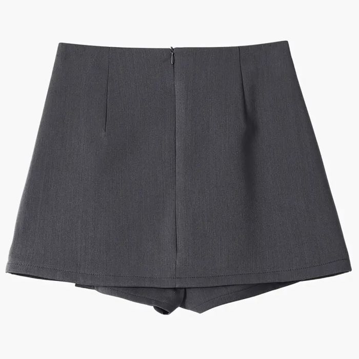 юбка с шортиками серая