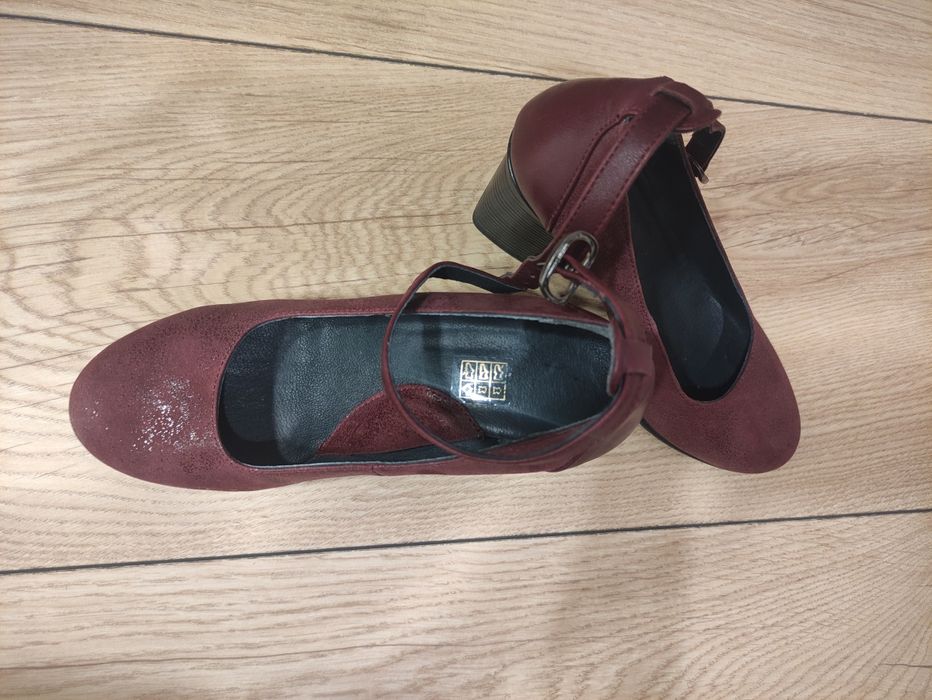 Дамски Обувки на ток  пещера и обувки с филтри естествена кожа