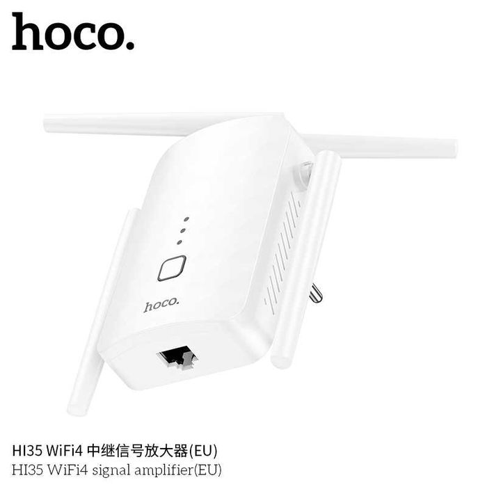 Hoco HI35 Wi-Fi4 300Mbps Репитер Усилитель Сигнала Repeater
