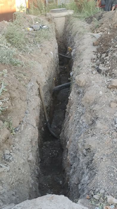 Канализация, водопровод, траншея
