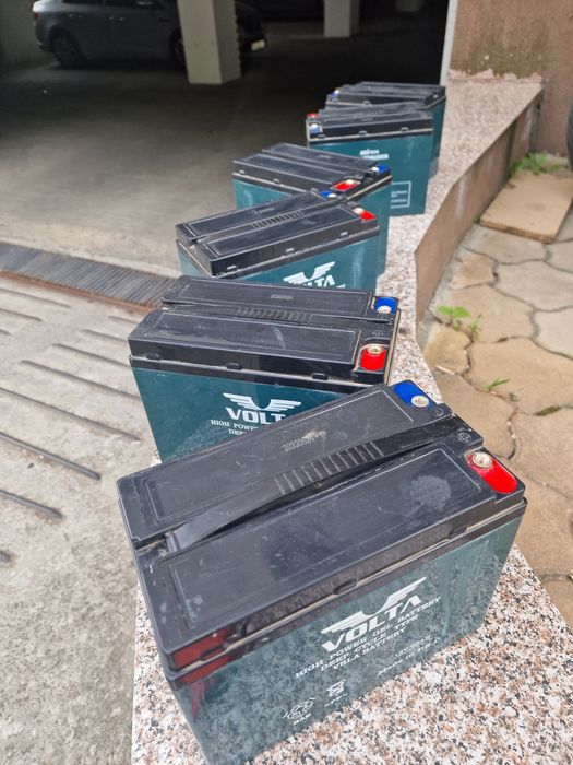 Vand acumulatori 12/60 Ah pentru triciclu electric /  vehicule electrice ,in stare buna.