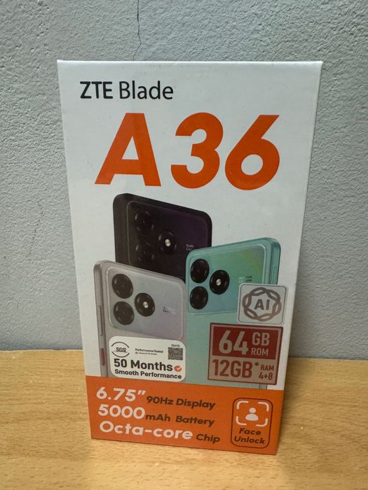 Смартфон ZTE Blade A36 64 Gb Black