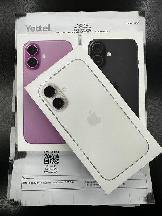 iPhone 16 3г. гаранция нов запечатан 128GB