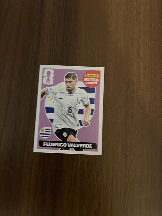 Sticker world cup 2026: Federico Valverde Purple Extra Sticker, din colecția oficială Panini FIFA World Cup 2026 Official Sticker Collection.
