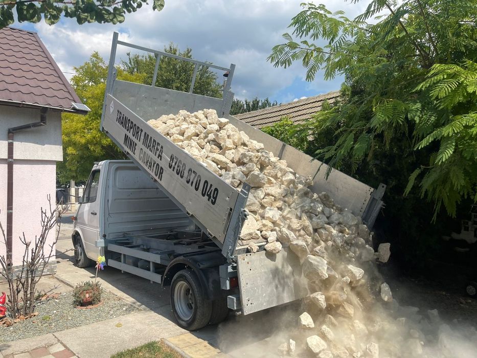 Transport Nisip Piatra Balastru Pamant Beton