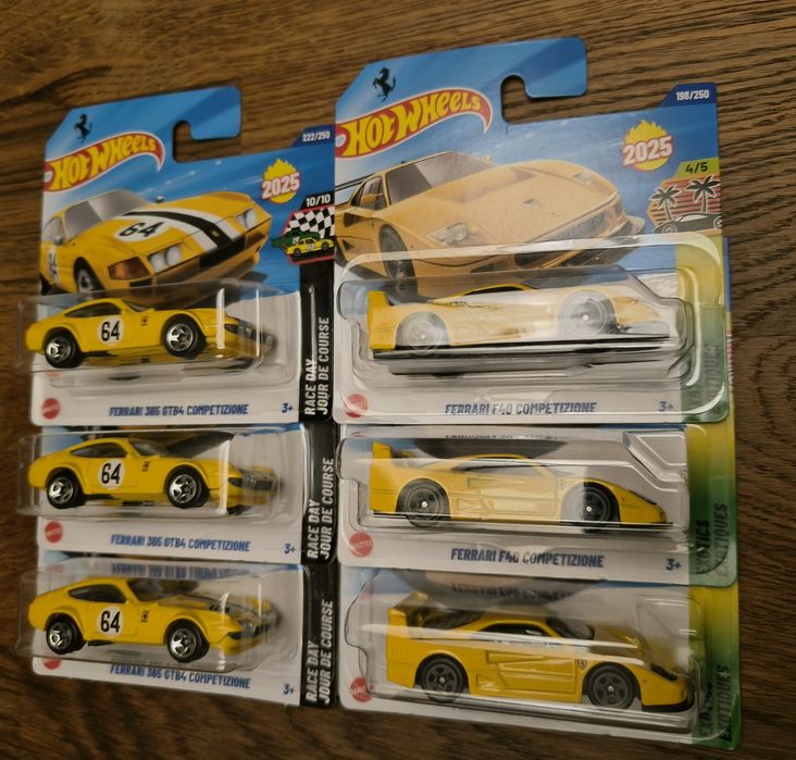 Machete Hot Wheels Ferrari F40 / Ferrari 365 GTB4 Competizione