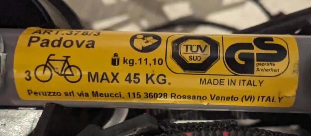 Vand suport biciclete Peruzzo Padova 378/3