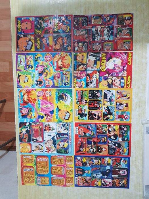 Книга и карточки наклейки NARUTO