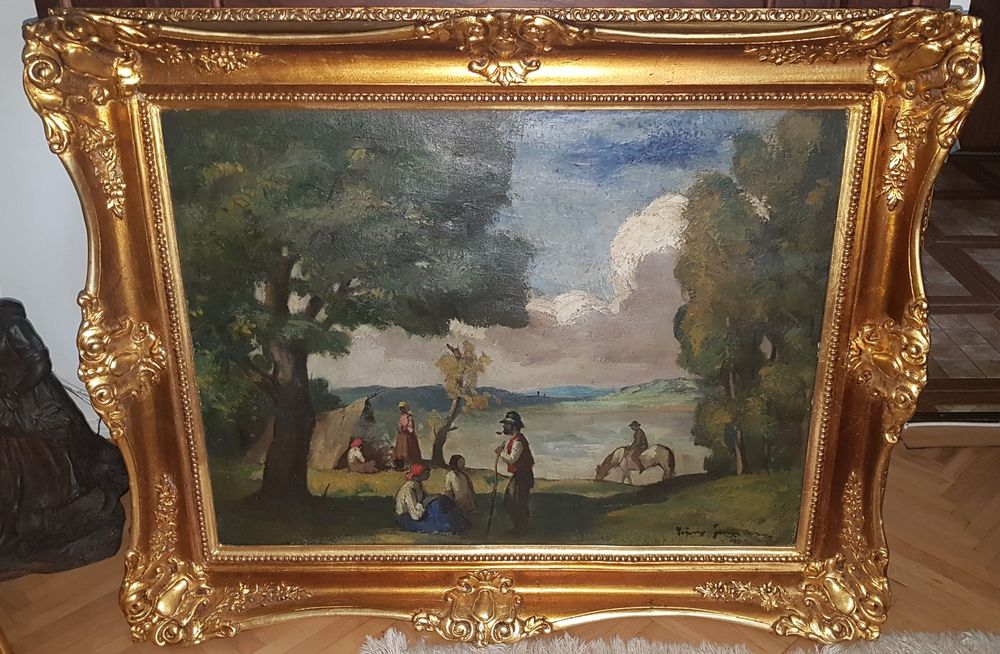 Tablou ulei pe panza semnat Ivànyi Grünwald Bèla.