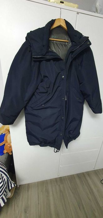 Parka lungă cu glugă din merinos Nicks Epigram ERUCW23521