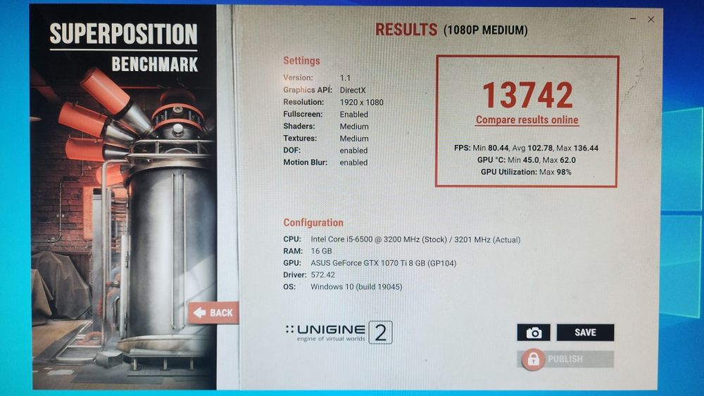 Геймърски компютър за лек гейминг-i5 6500, GTX 1070ti, 120 SSD, 1TB HD