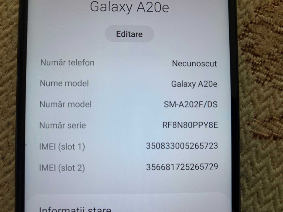 samsung A 20e 200 lei