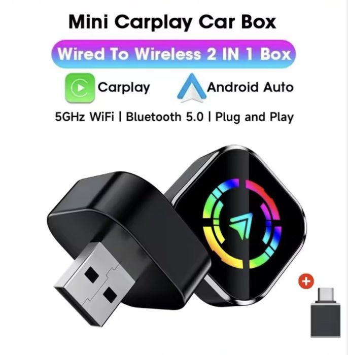 Adaptor Wireless Dongle CarPlay & Android Auto