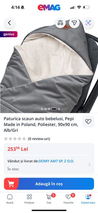 Păturica pentru scaun de bebe