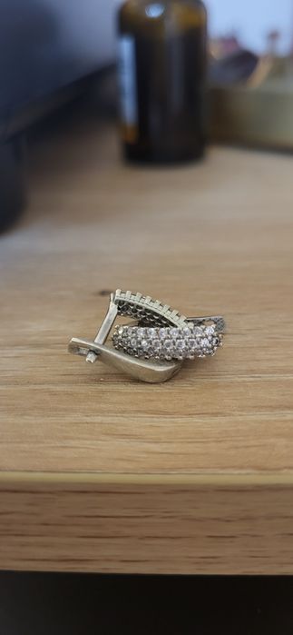 Сребърни нови обеци