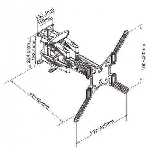 Наклонно-поворотный кронштейн North Bayou NB P6 45-75
