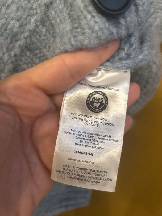 Vand cardigan bleu,din lana,Marco polo